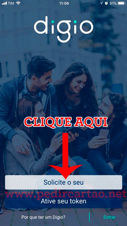 como solicitar cartão Digio pelo aplicativo